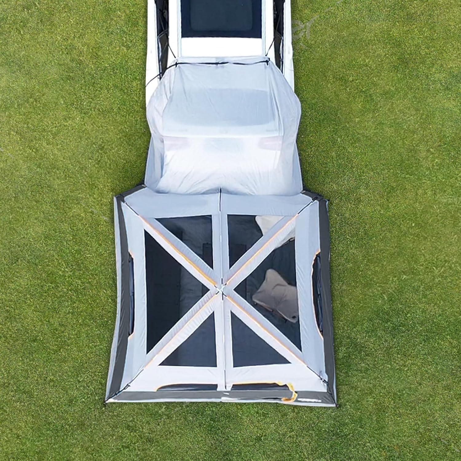 Detalle 2 de UNP Heckzelt Auto SUV Zelt für Camping 6 Personen – 2 in 1, Einfacher Aufbau, 3,4 m × 2,9 m × 198 cm