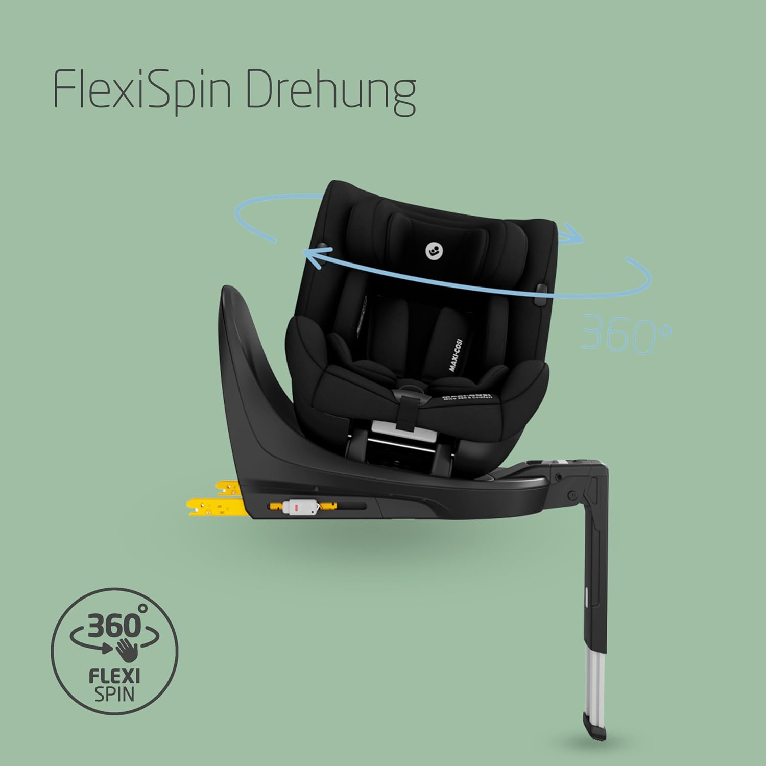Detalle 2 de Maxi-Cosi Mica 360 S Comfort: Drehsitz mit 360° FlexiSpin, atmungsaktiven Stoffen und G-CELL Schutz für 0–4 Jahre