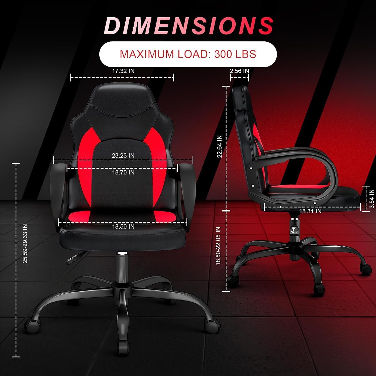 Detalle de Solviva Gaming Chair, PU Leather