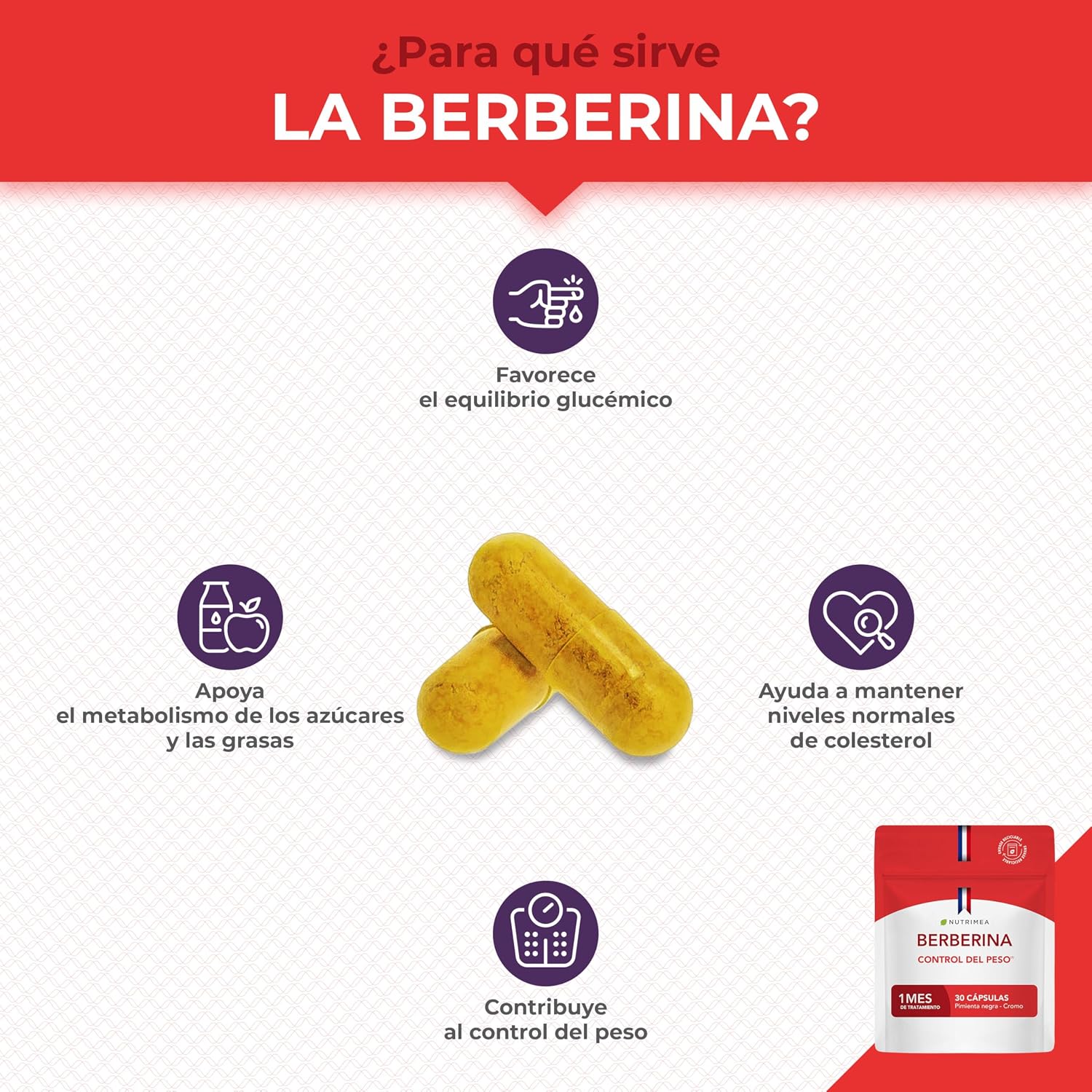 Detalle 2 de Nutrimea Berberina 300 mg cápsulas veganas