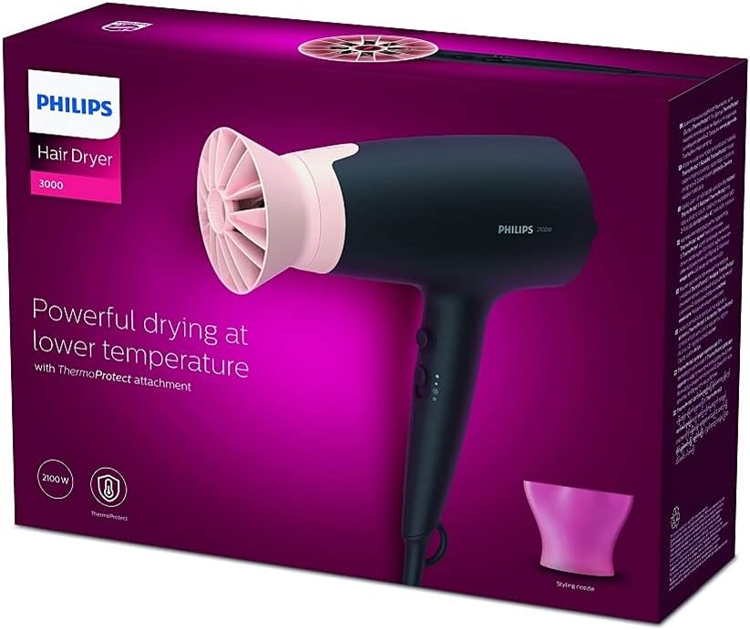 Thumbnail 3 de Philips Asciugacapelli Serie 3000 con ThermoProtect (BHD350/10) – valutazione per l'acquisto