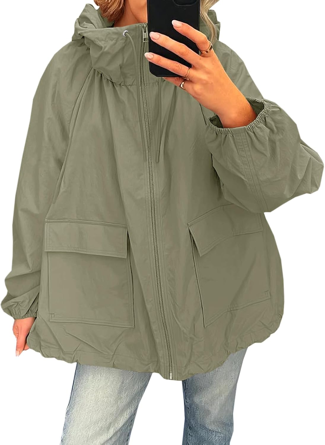 Detalle de Fisoew Women's Rain Jacket 100% Polyamide