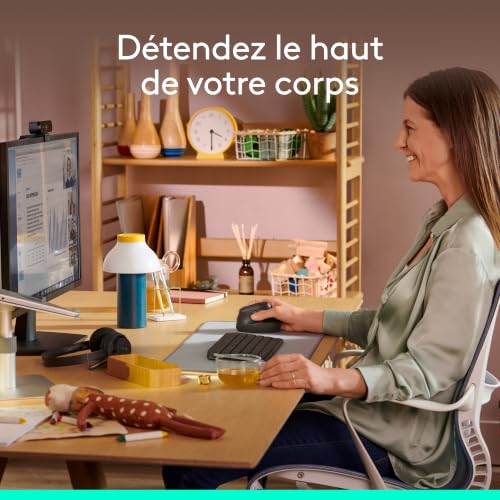 Detalle de Logitech Lift Souris Ergonomique Verticale — confort durable pour droitiers, petites et moyennes mains