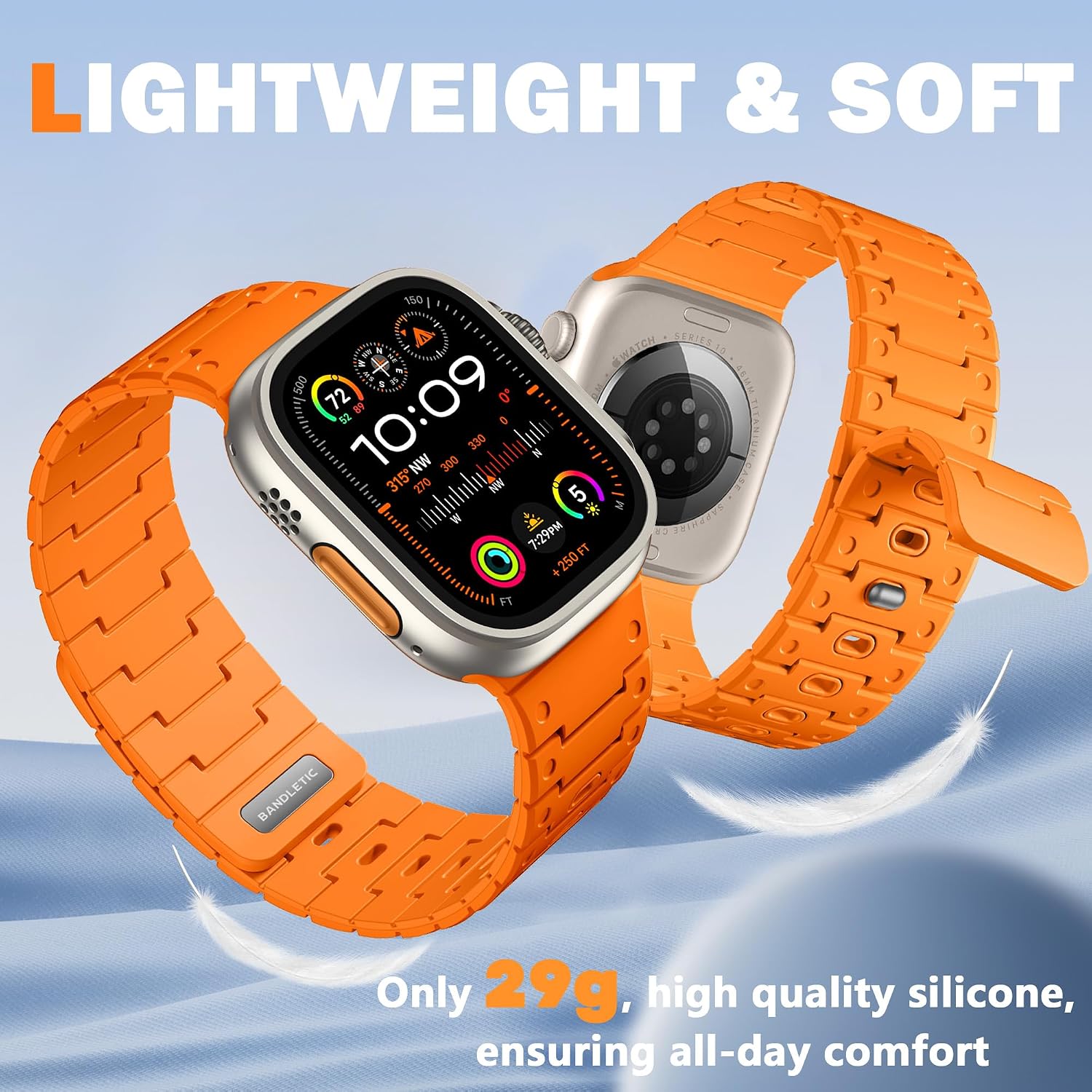 Detalle 2 de Bandletic Magnetic Strap 49mm silicone for Apple Watch