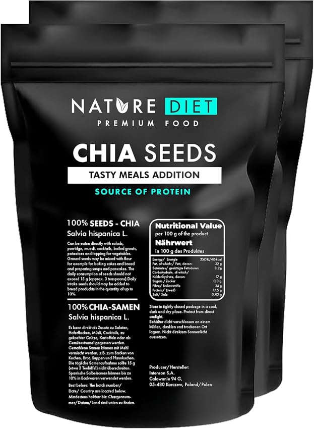 Nature Diet Semillas de chía 2x1000 g 🥗
