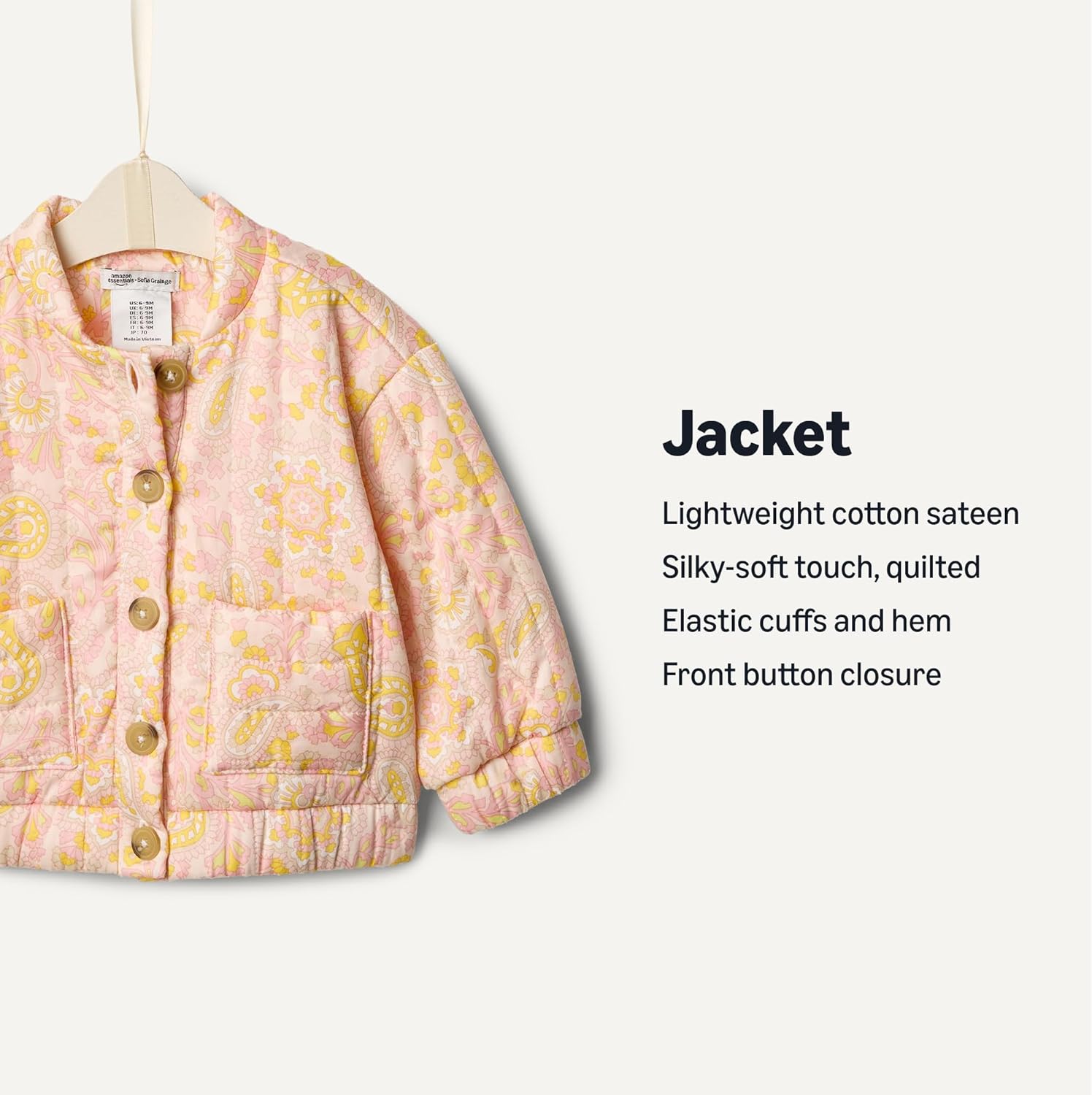 Thumbnail 1 de Amazon Essentials x Sofia Grainge Toddlers & Baby Girls’ Cotton Sateen Lightweight Printed Jacket