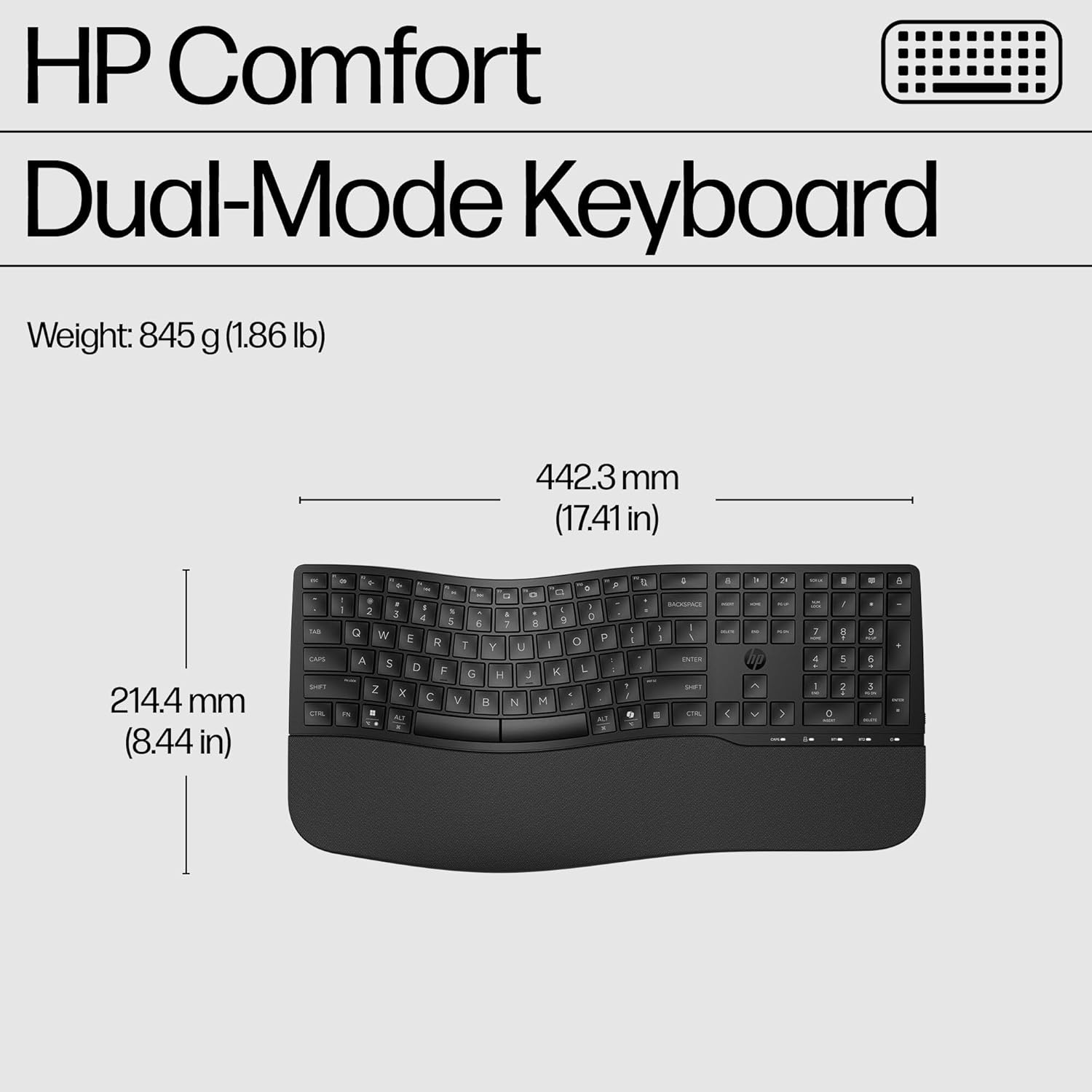 Thumbnail 5 de HP 680 Comfort Dual-Mode Keyboard/Mouse Combo with Wave-Shape Keys, Quiet Clicks and 4D Tilt Wheel