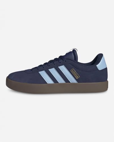 Thumbnail 7 de Adidas Homme VL Court 3.0 Shoes – Dark Blue/Clear Sky/Gold Met. – Point d’ancrage polyvalent et finition cuir