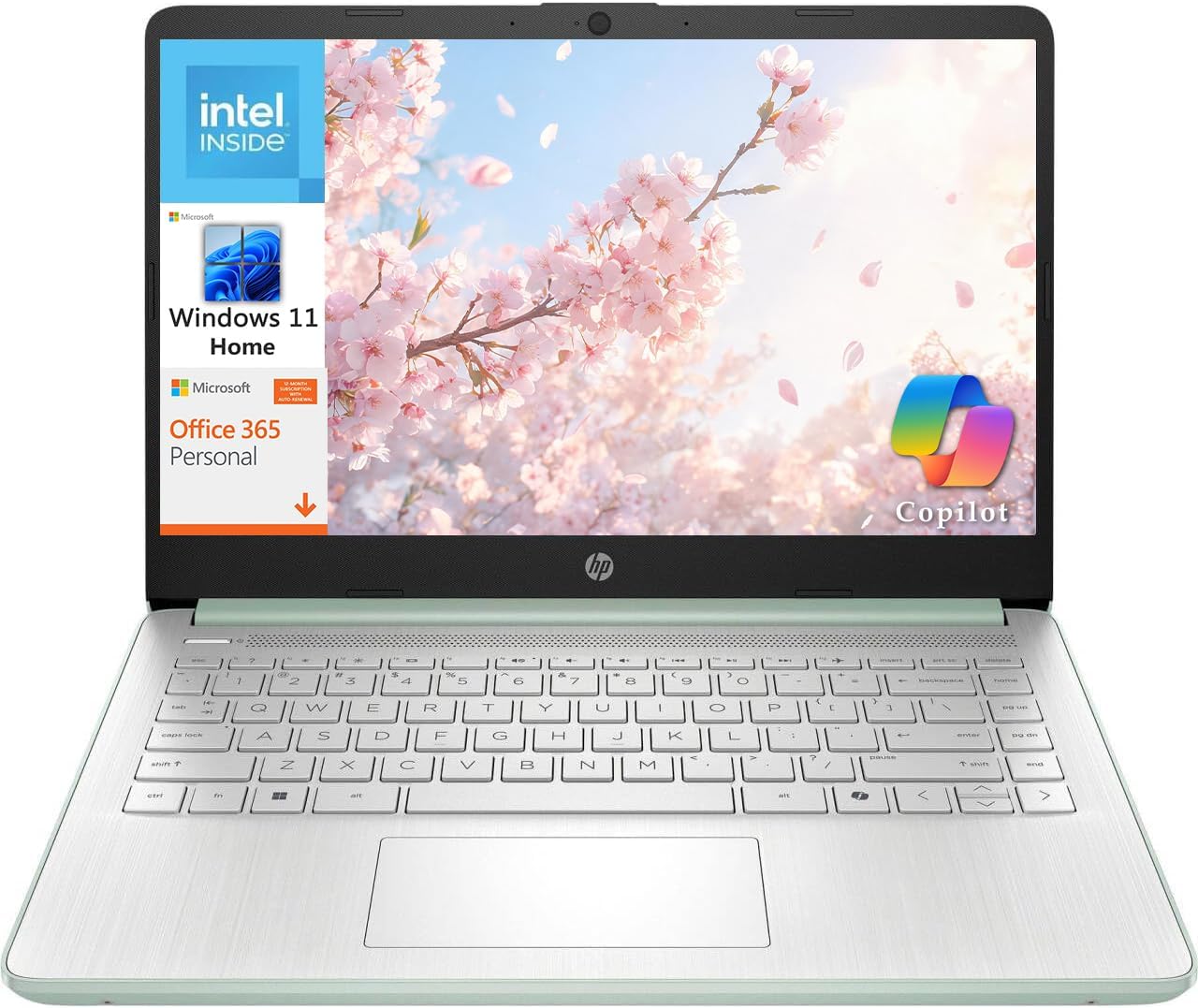 Detalle de HP laptop with 128GB storage