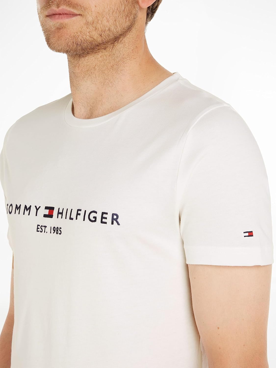 Thumbnail 2 de Tommy Hilfiger Herren T-Shirt Kurzarm Core Tommy Logo (Rundhalsausschnitt) aus Bio-Baumwolle