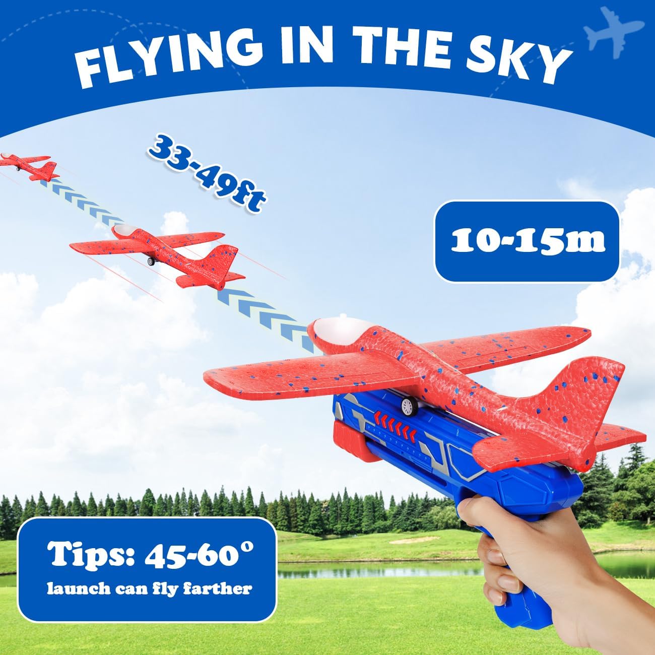 Thumbnail 2 de Winstico Airplane Launcher Toy with 3 Gliders