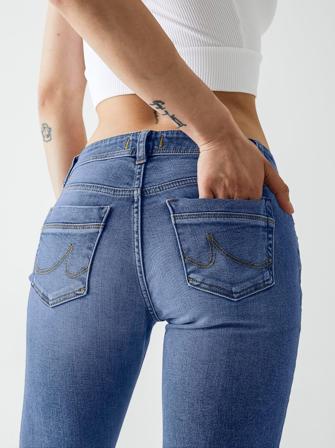 Detalle de LTB Damen Jeans Vilma Bootcut Blau Zayla Wash – Baumwolle Stretch
