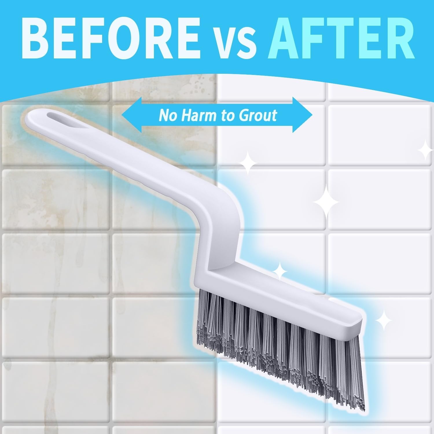 Thumbnail 5 de Lumkew V-Shape Grout Cleaning Brush Set, 2-Piece with Stiff Bristles