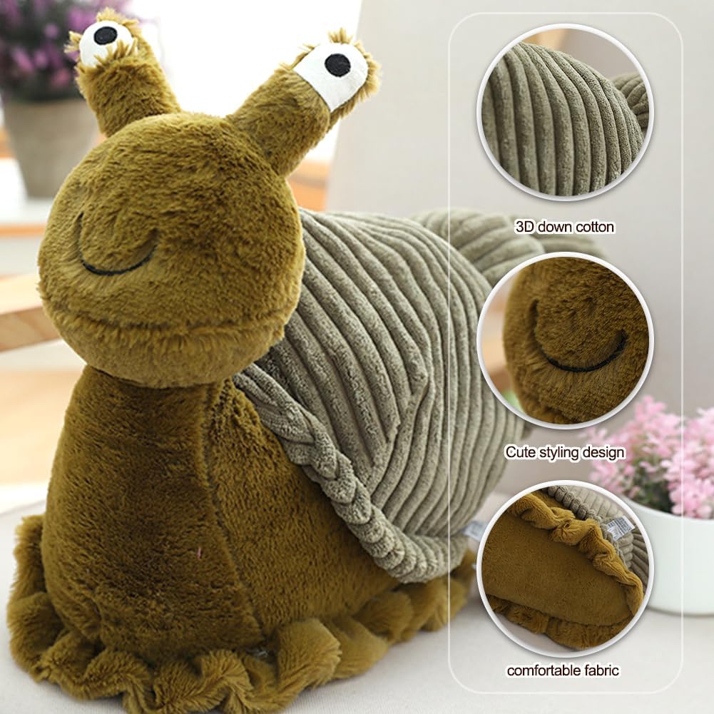 Thumbnail 2 de MIFKLMV Cute Snail Plush Toy - 28cm Soft Snail Doll for Kids and Home Décor