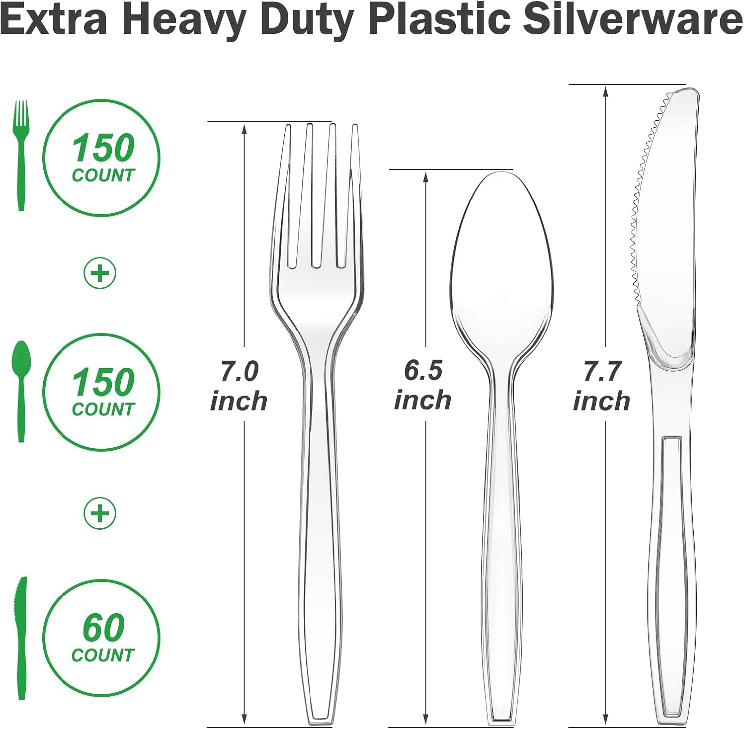 Thumbnail 1 de Dealusy 360 Count Disposable Plastic Cutlery Set 🍴