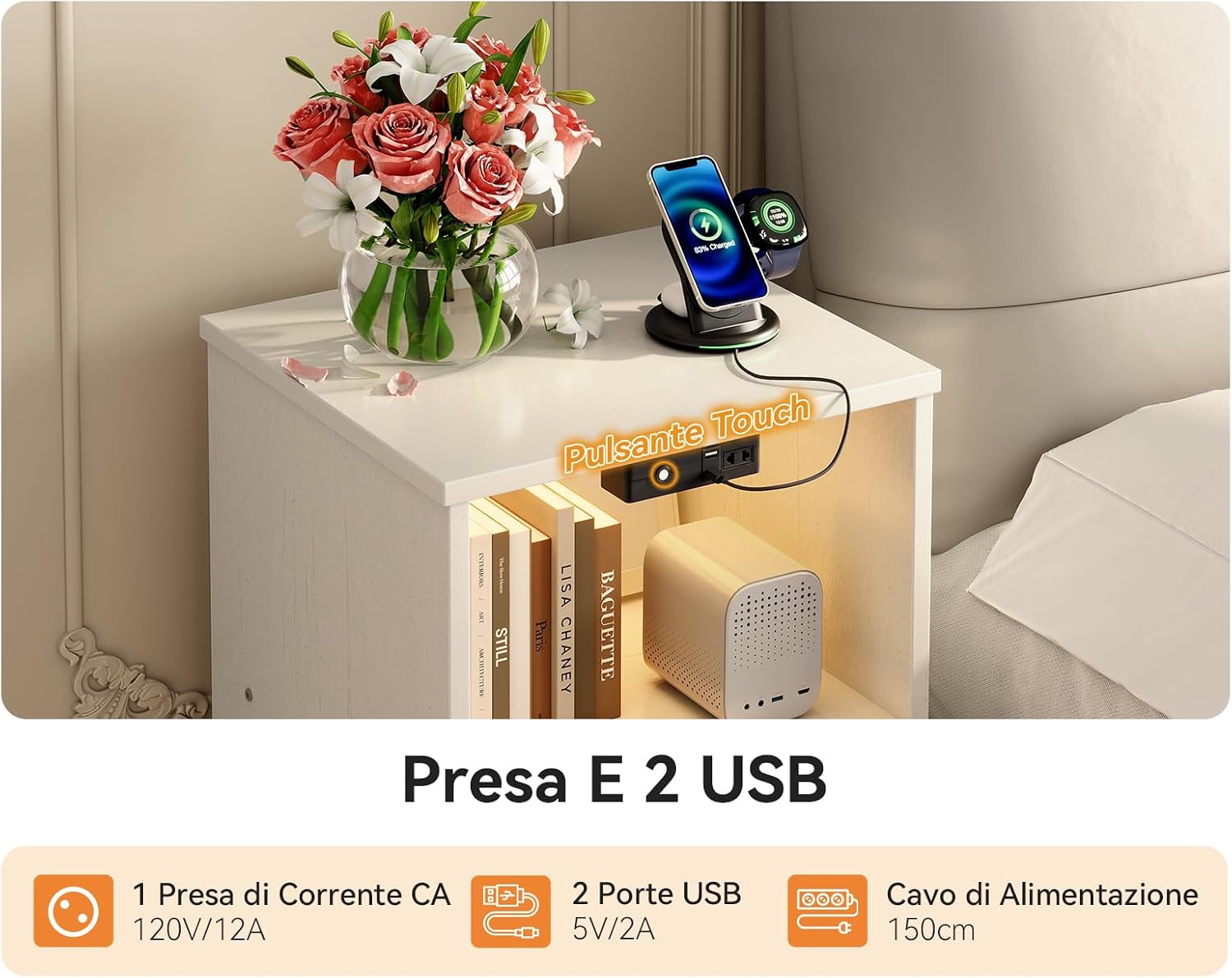 Thumbnail 3 de Coleshome Comodino Camera da Letto: comodo, moderno e funzionale