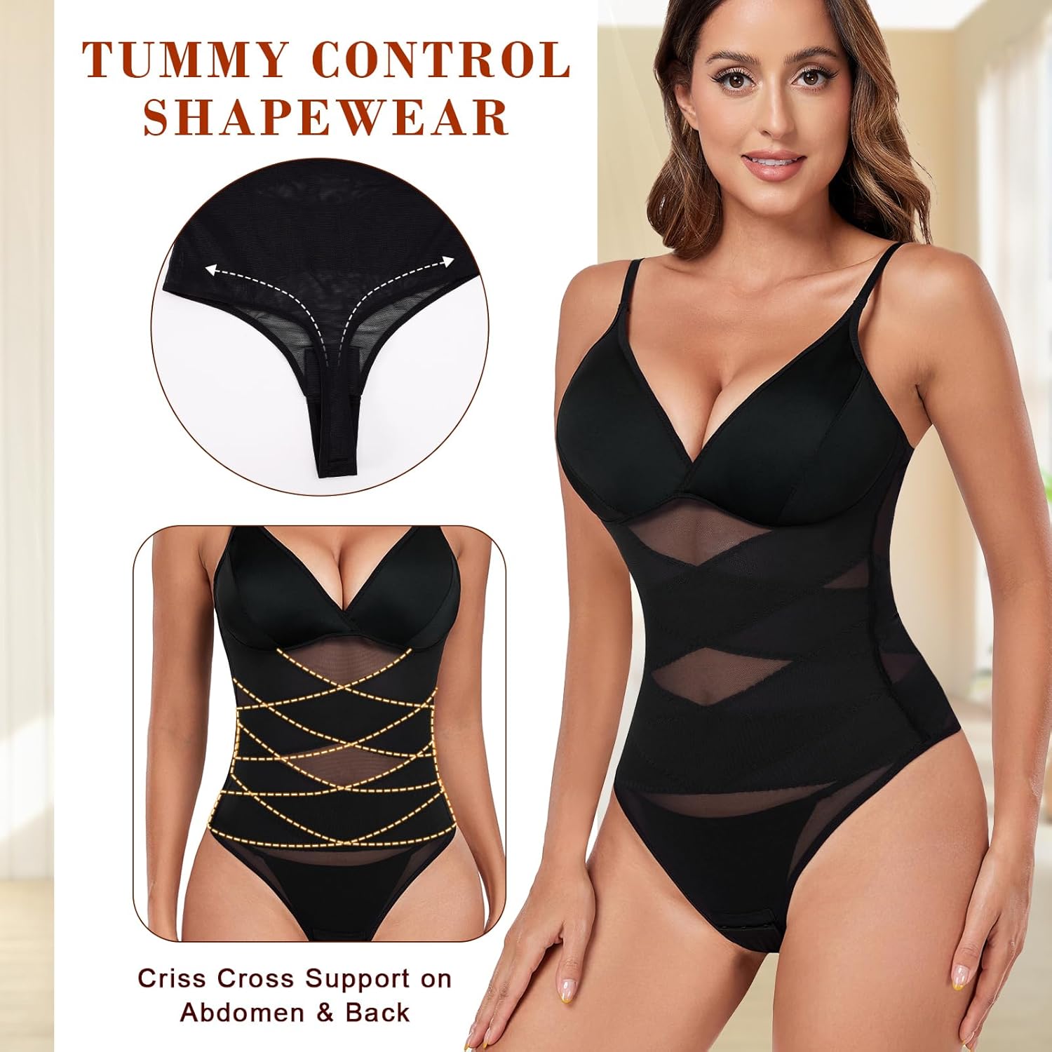 Thumbnail 1 de Tuopuda Body gainant femme à maintien ventre plat (shaper) avec soutien-gorge intégré