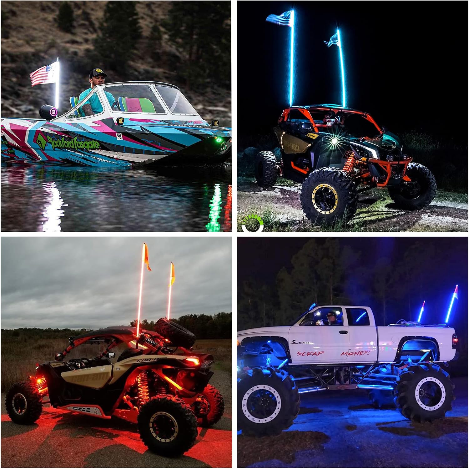 Thumbnail 6 de Ehaho 3FT Whip Lights RGBW for UTVs