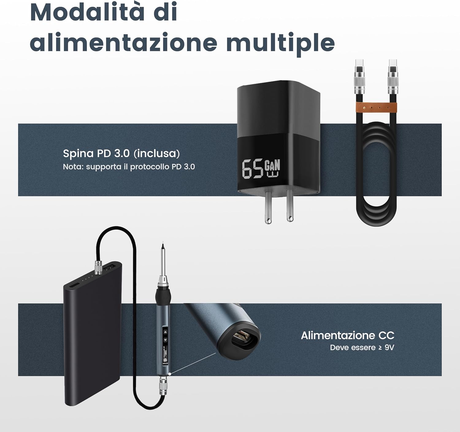 Thumbnail 1 de KAIWEETS Saldatura a Stagno Kit: saldatore smart con display OLED e alimentazione PD 65 W
