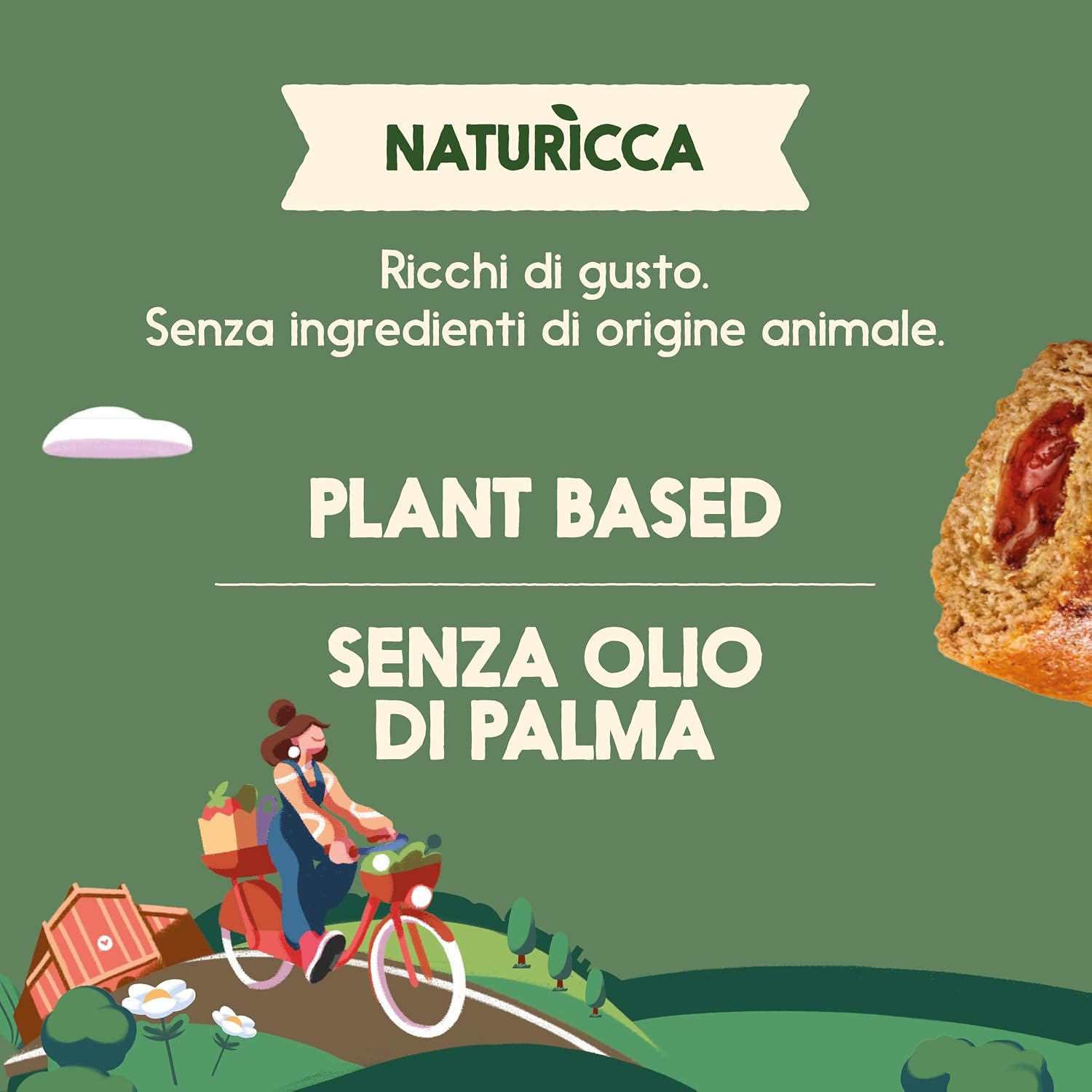Detalle de Misura Naturìcca Cornetti Sciroppo d’Acero e Cereali – Lievitati naturalmente, Plant Based