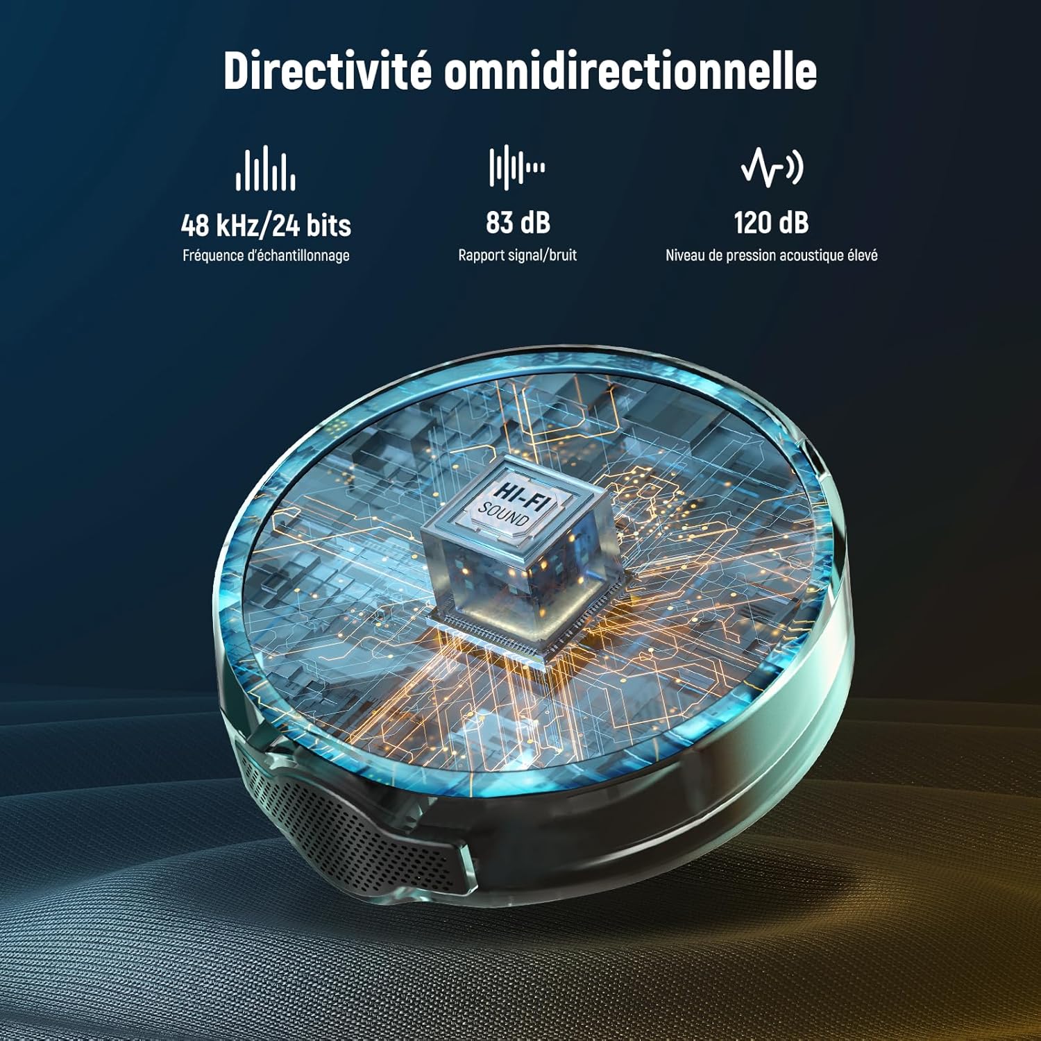 Detalle de NEEWER KM18 micro-cravate sans fil avec récepteur USB-C, boîtier de charge OTG et réduction du bruit