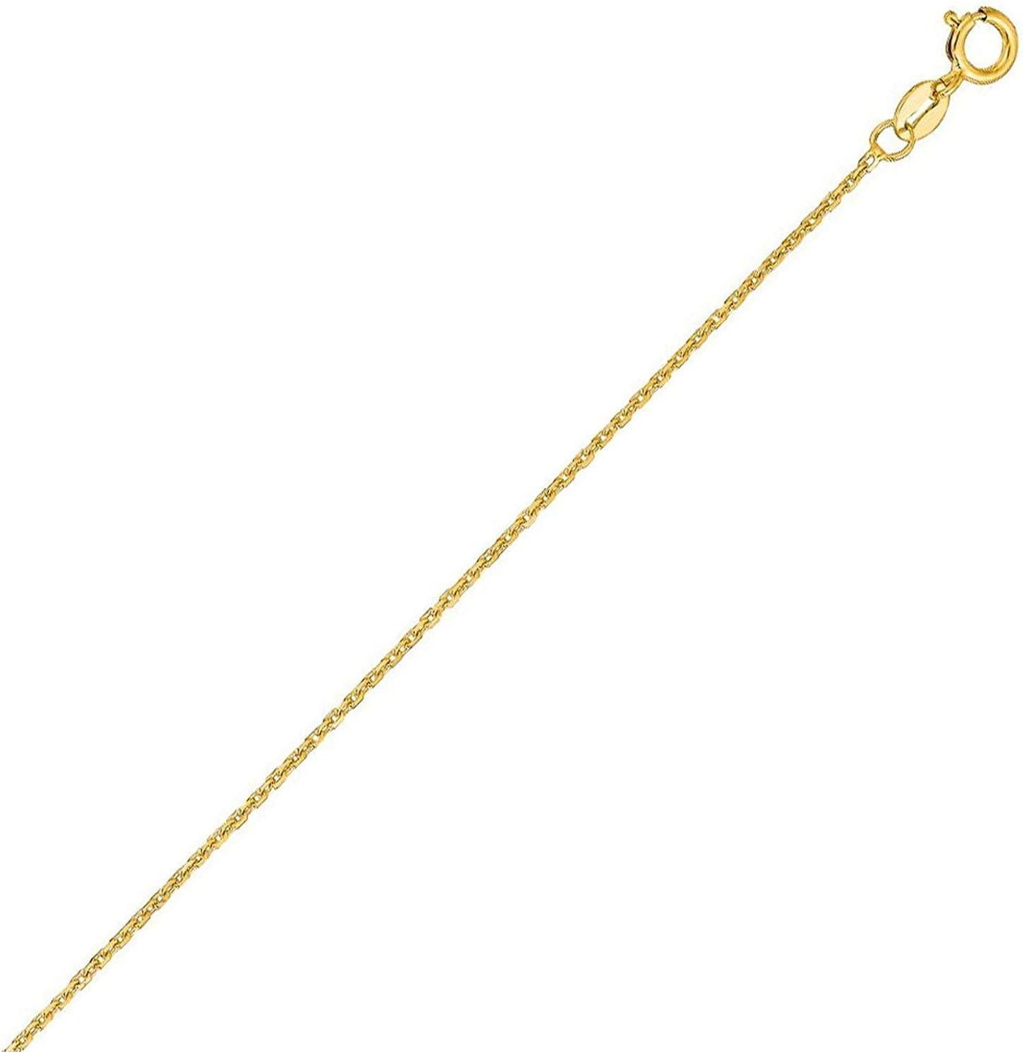 Detalle de PRINS JEWELS Chaîne Ancre ronde fine en Or Jaune 14 Carats (585) – Largeur 0,8 mm, longueurs disponibles