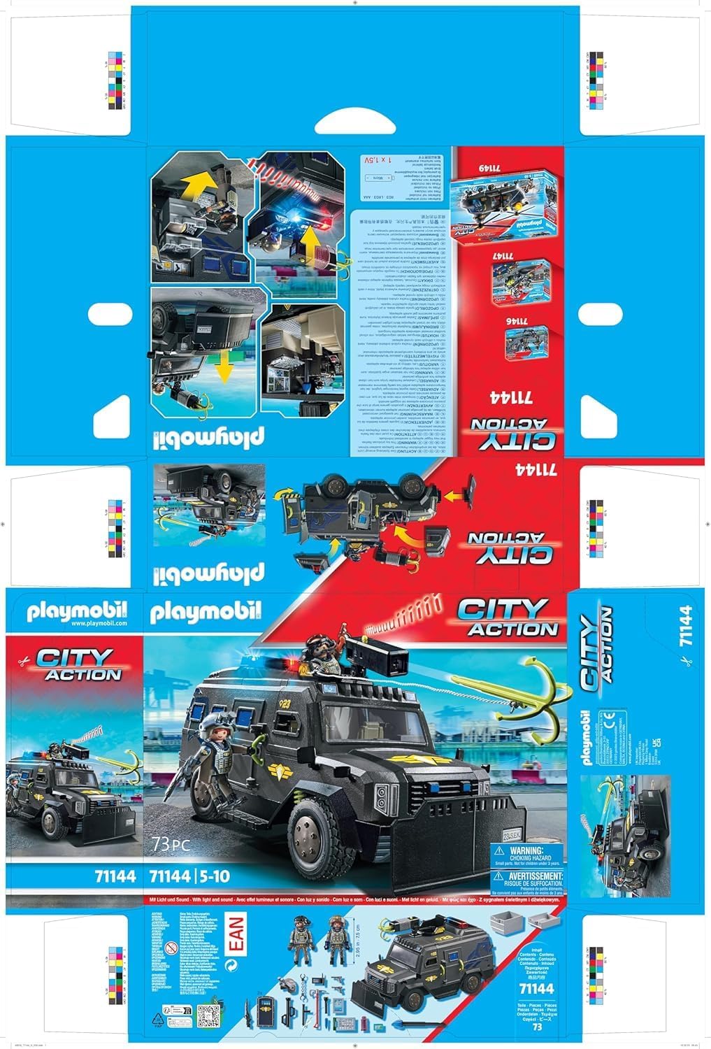 Thumbnail 6 de PLAYMOBIL SWAT-Geländefahrzeug 73-teilig
