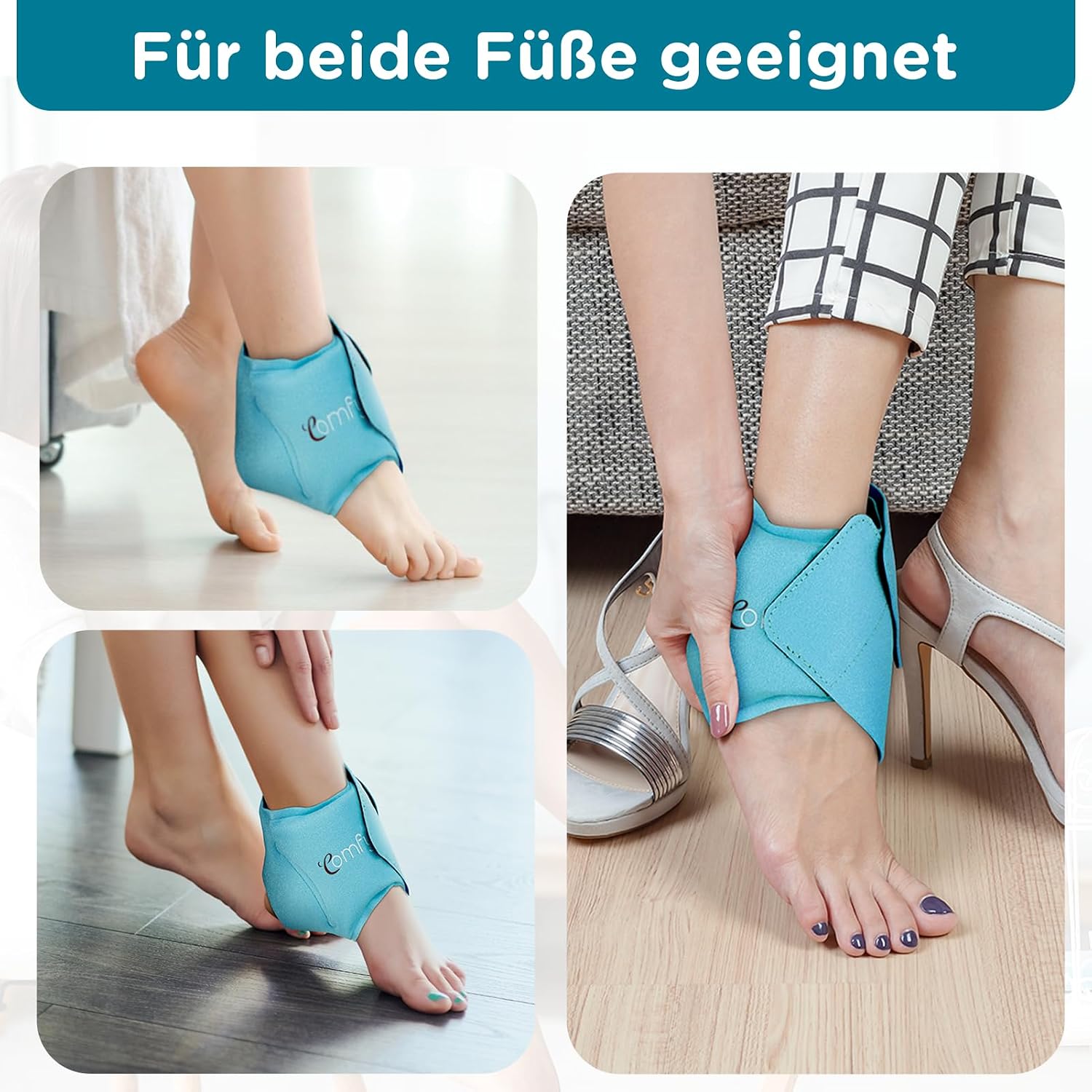 Thumbnail 3 de Comfytemp koelbandage voor enkel en voet, gel, herbruikbaar, 30 x 11 cm