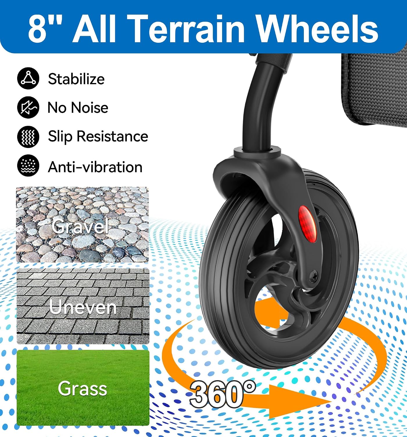 Thumbnail 4 de HOMLAND Bariatric Rollator Walker 500 lb capacity 🚶