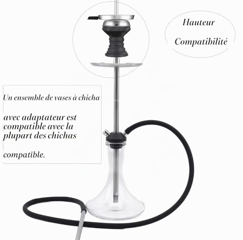 Detalle de Kit de tête de chicha VOVCIG – tête en argile noire avec embout de cheminée et passoire