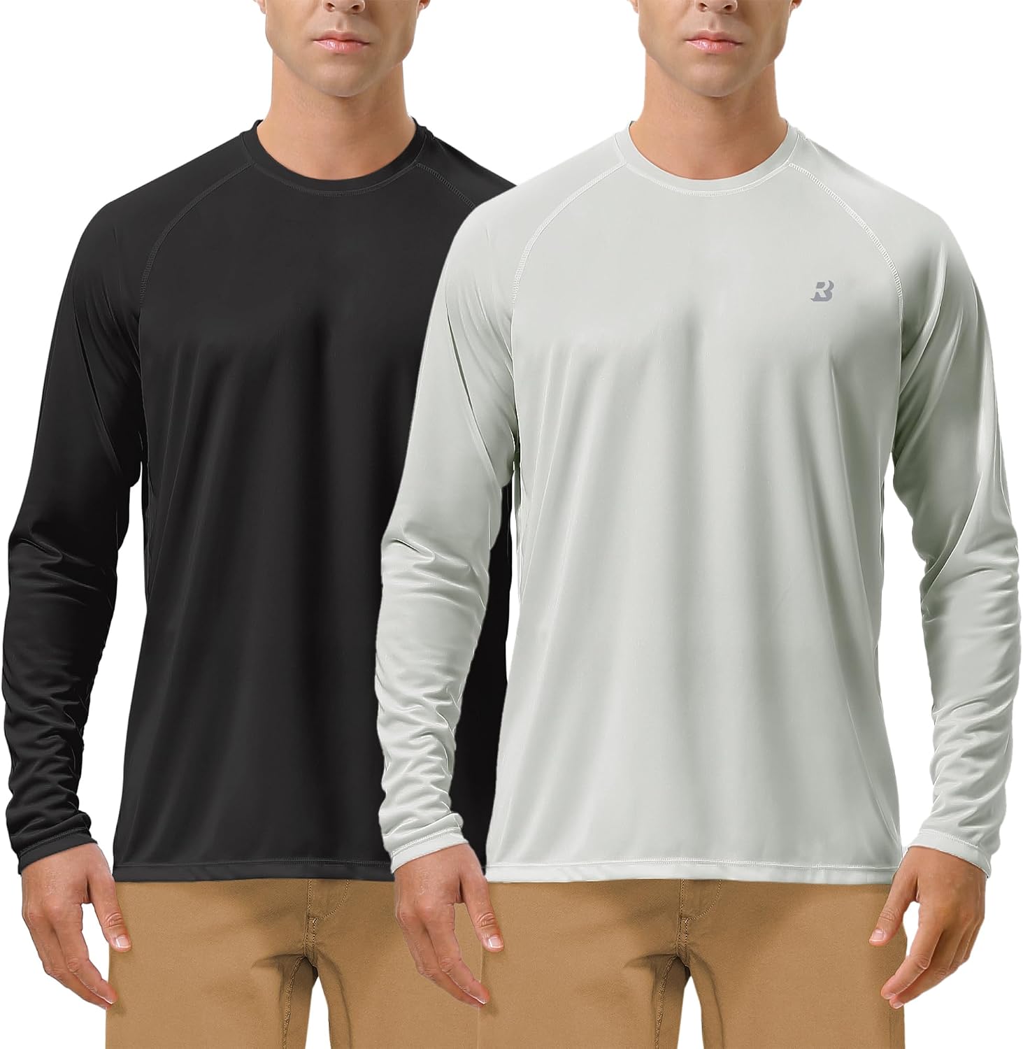 Detalle de Roadbox Men's UPF 50+ Long Sleeve Sun Protection Rash Guard, Quick-Dry