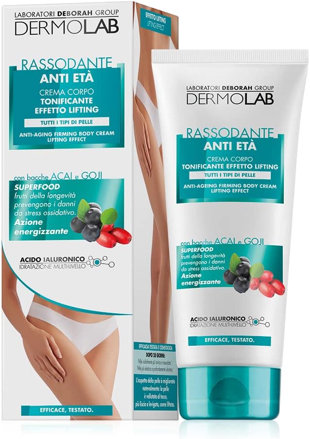 Dermolab Crema Corpo Rassodante Anti Età – Effetto Idratante e Rassodante per Tutti i Tipi di Pelle (200 ml)