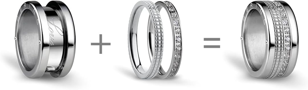 Thumbnail 1 de BERING Arctic Symphony Volga: Anello donna in acciaio inox finitura lucida, color argento
