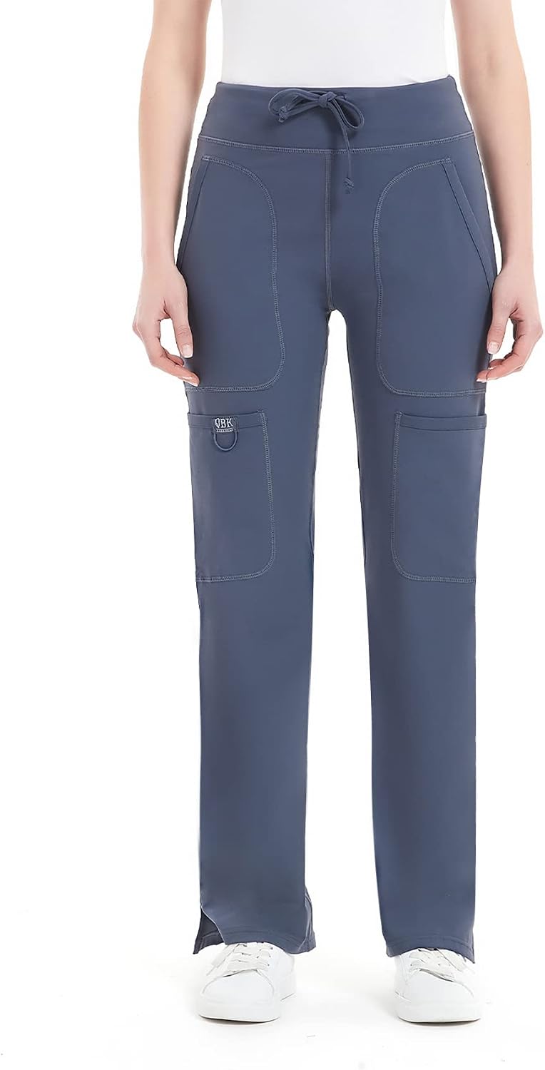 Thumbnail 6 de QBK Yoga Scrub Pants Women Mid Rise Yoga Work Pants - Five Pocket Cargo Scrub Pant