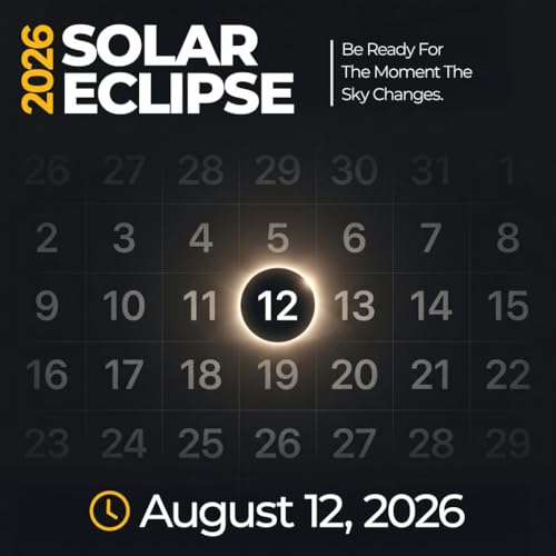Detalle de Gafas Eclipse Solar Homologadas ISO 12312-2 - Pack de 6 con 2 Filtros para Smartphone y Guía de Observación (Medical king)
