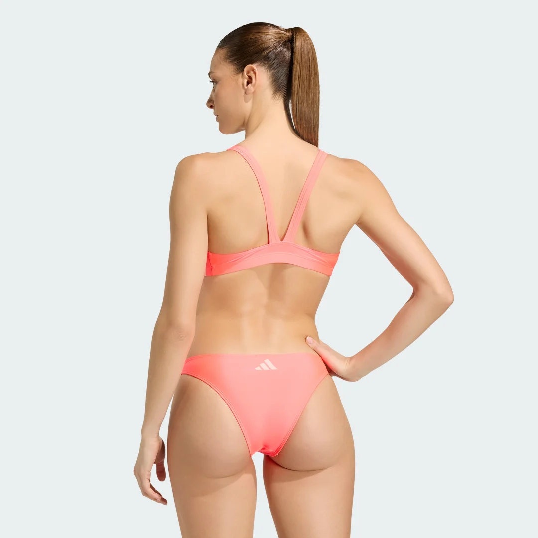Detalle 2 de Bikini con espalda en V 3 Stripes de Adidas