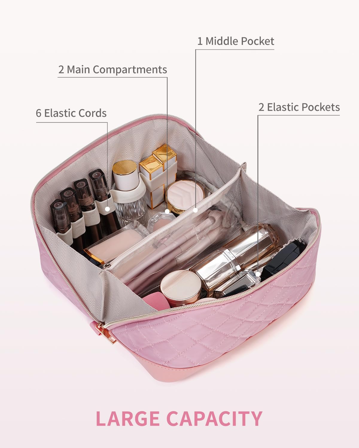 Thumbnail 2 de Travel Makeup Bag Large Capacity 1pc