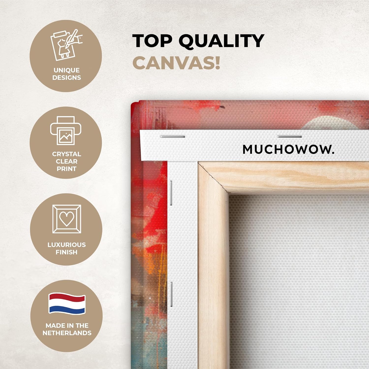 Detalle 2 de MuchoWow Impression sur Toile 80x60 cm Murale