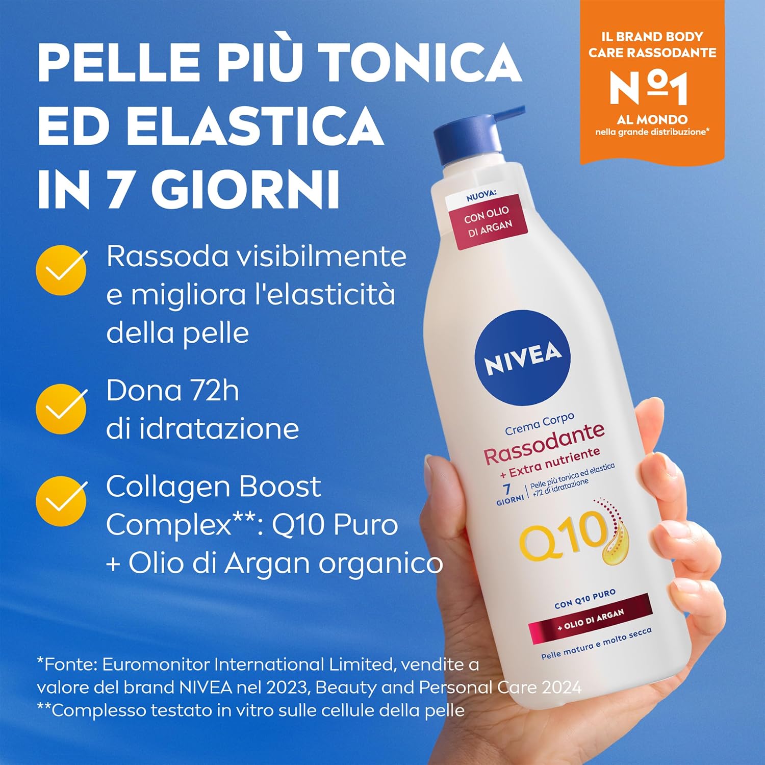 Thumbnail 1 de NIVEA Q10 Crema Corpo Rassodante + Extra Nutriente 400 ml con Coenzima Q10 e Olio di Argan