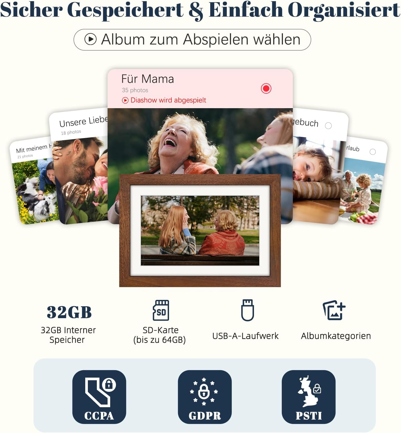 Thumbnail 3 de Frameo Digitaler Bilderrahmen 10,1" 32GB 🖼