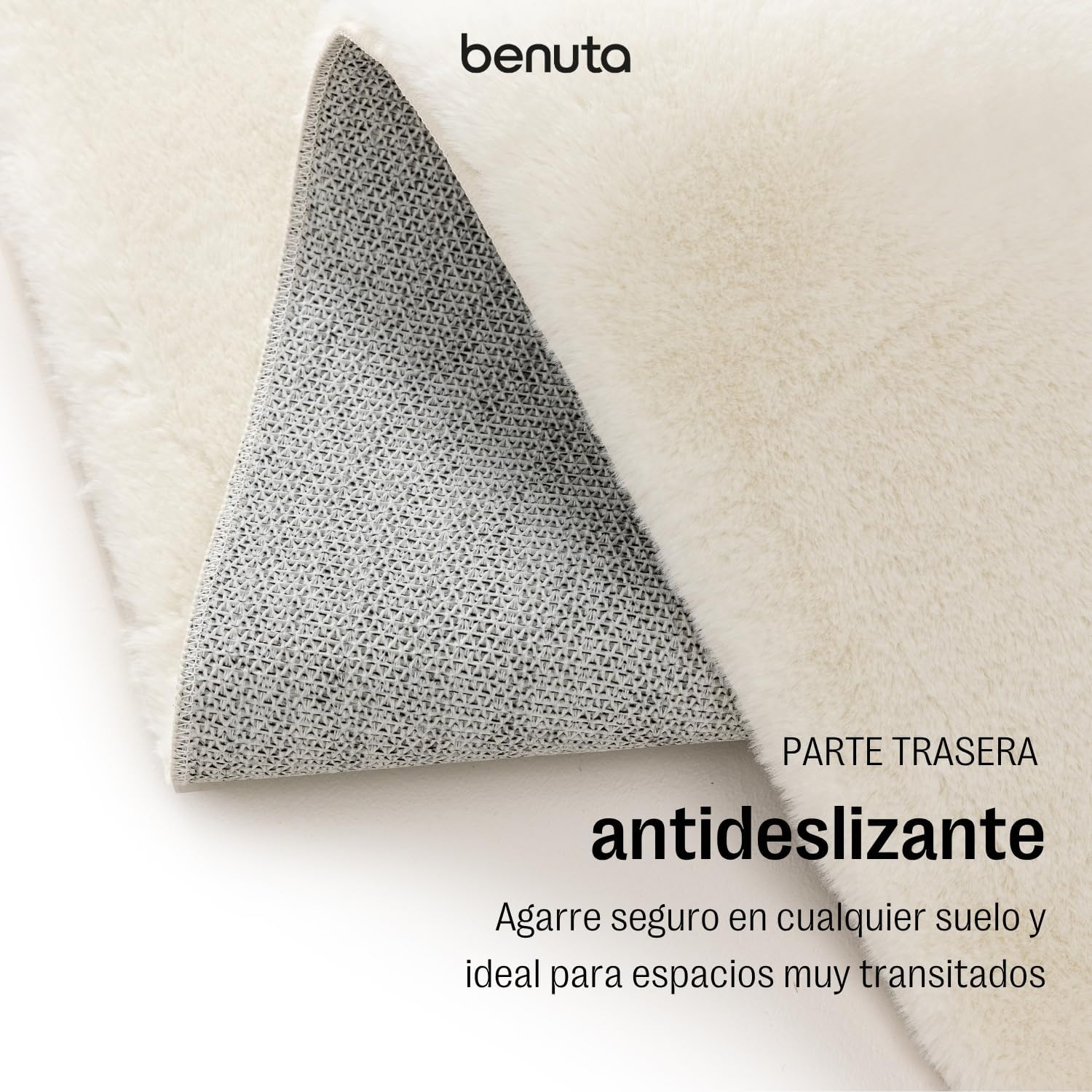 Detalle de benuta Basic Furry 160x230 alfombra salón