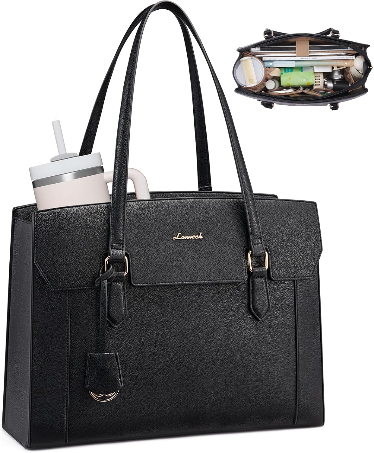 Thumbnail 6 de LOVEVOOK Laptop Handtasche für Damen (bis 15,6 Zoll) – elegante Shopper-Tote mit Reißverschluss