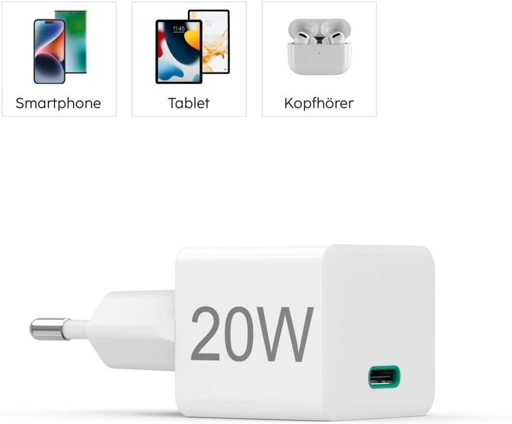 Thumbnail 5 de Hama Chargeur Rapide iPhone 20W USB‑C 1 m (certifié Apple MFi) + câble Lightning 1 m, blanc