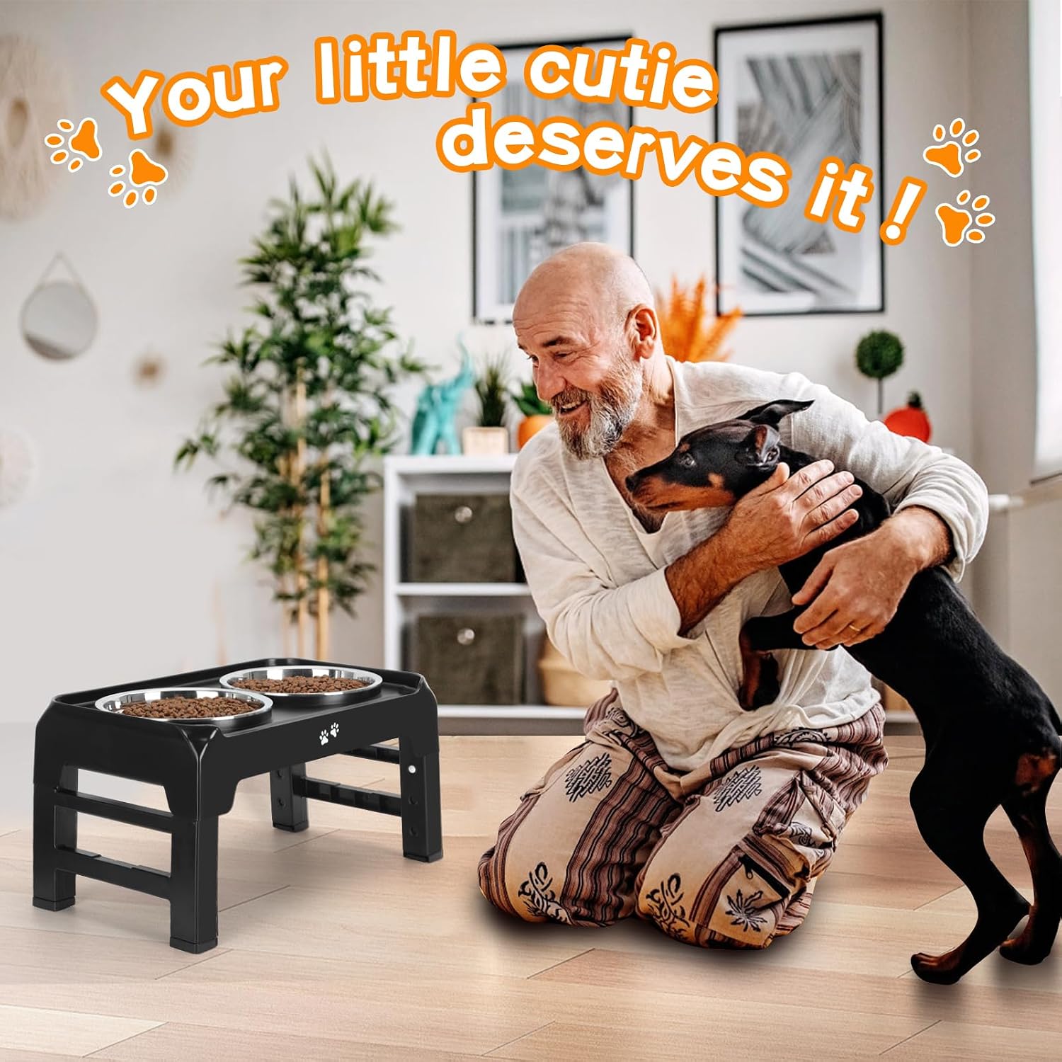 Thumbnail 6 de COMESOON DB-W01 Elevated Dog Bowls 4 Heights