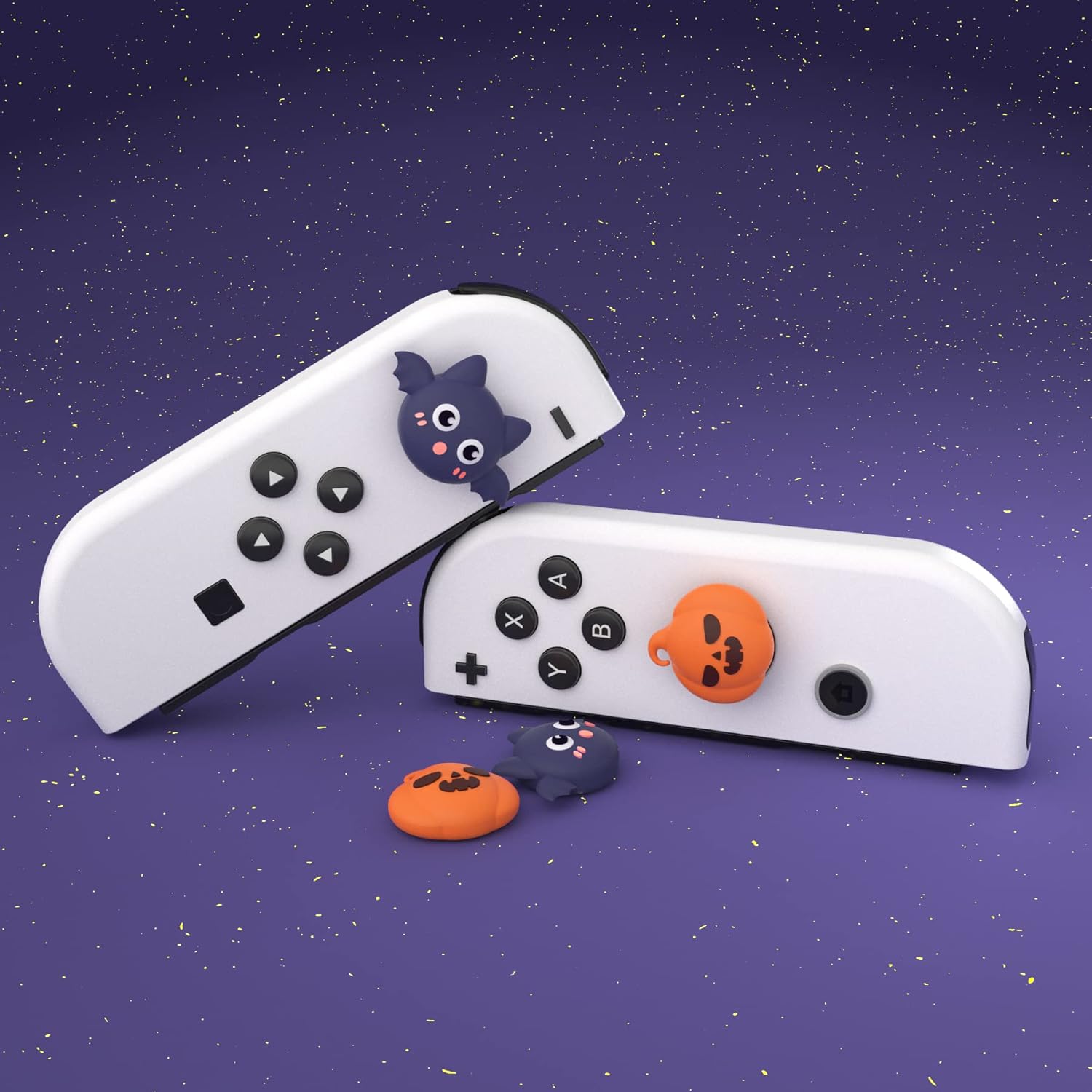 Thumbnail 3 de PlayVital Halloween Pumpkin Bat Joystick Covers for Nintendo Switch family