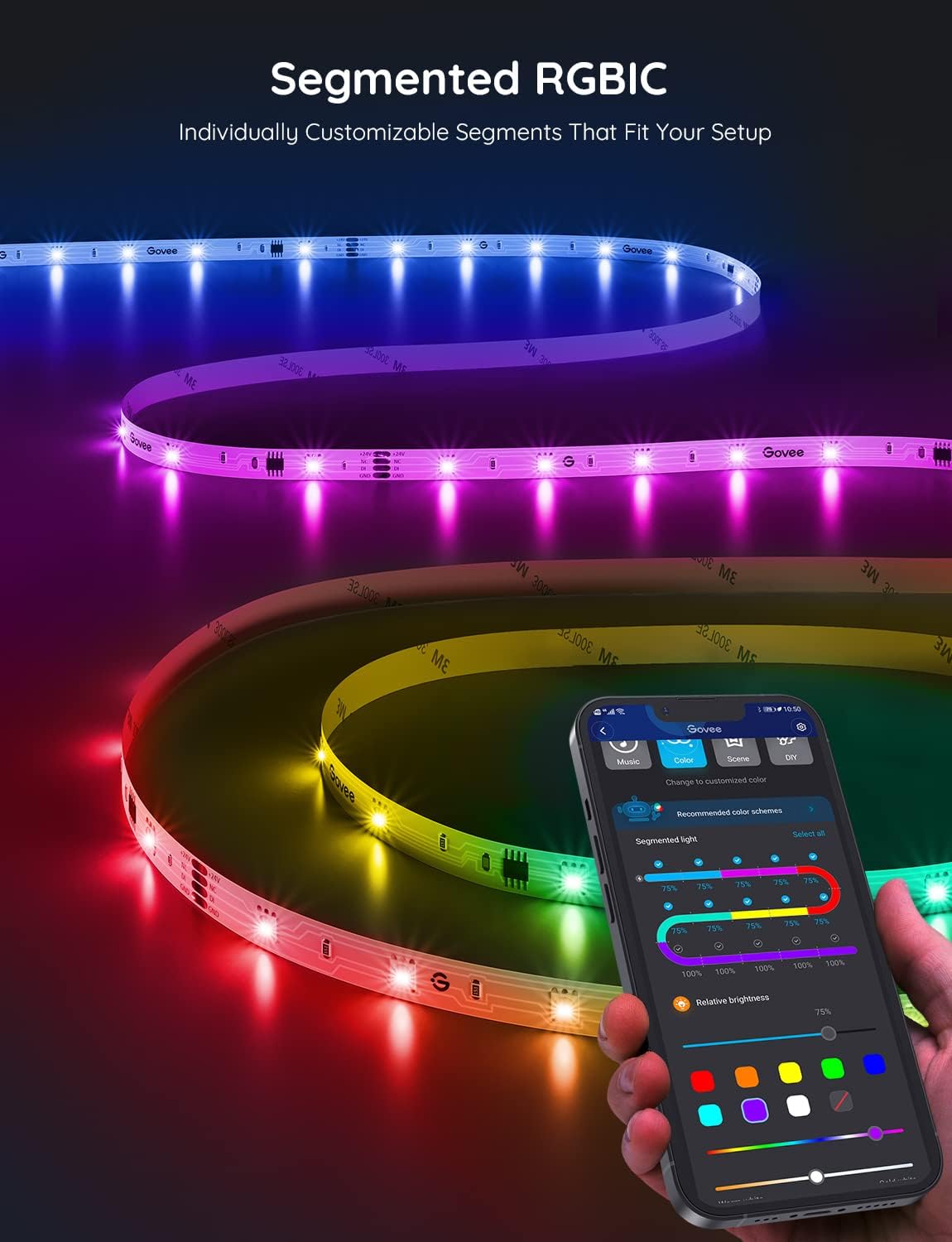 Thumbnail 5 de Govee RGB LED Strip, 16.4 ft, Bluetooth