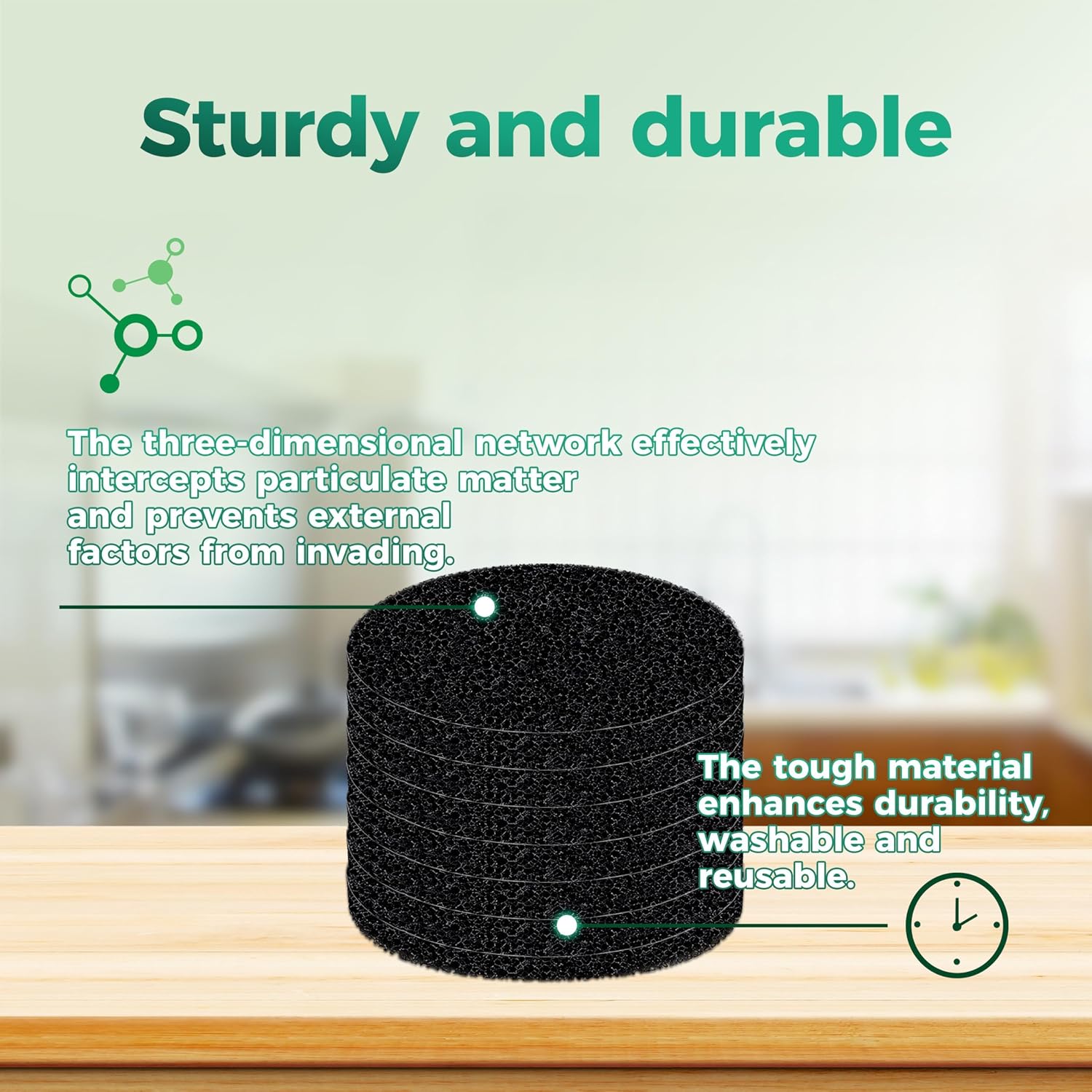 Thumbnail 5 de SPONDWILD filter Charcoal Compost Bin Filters, 7.3-Inch Round, 7-Pack