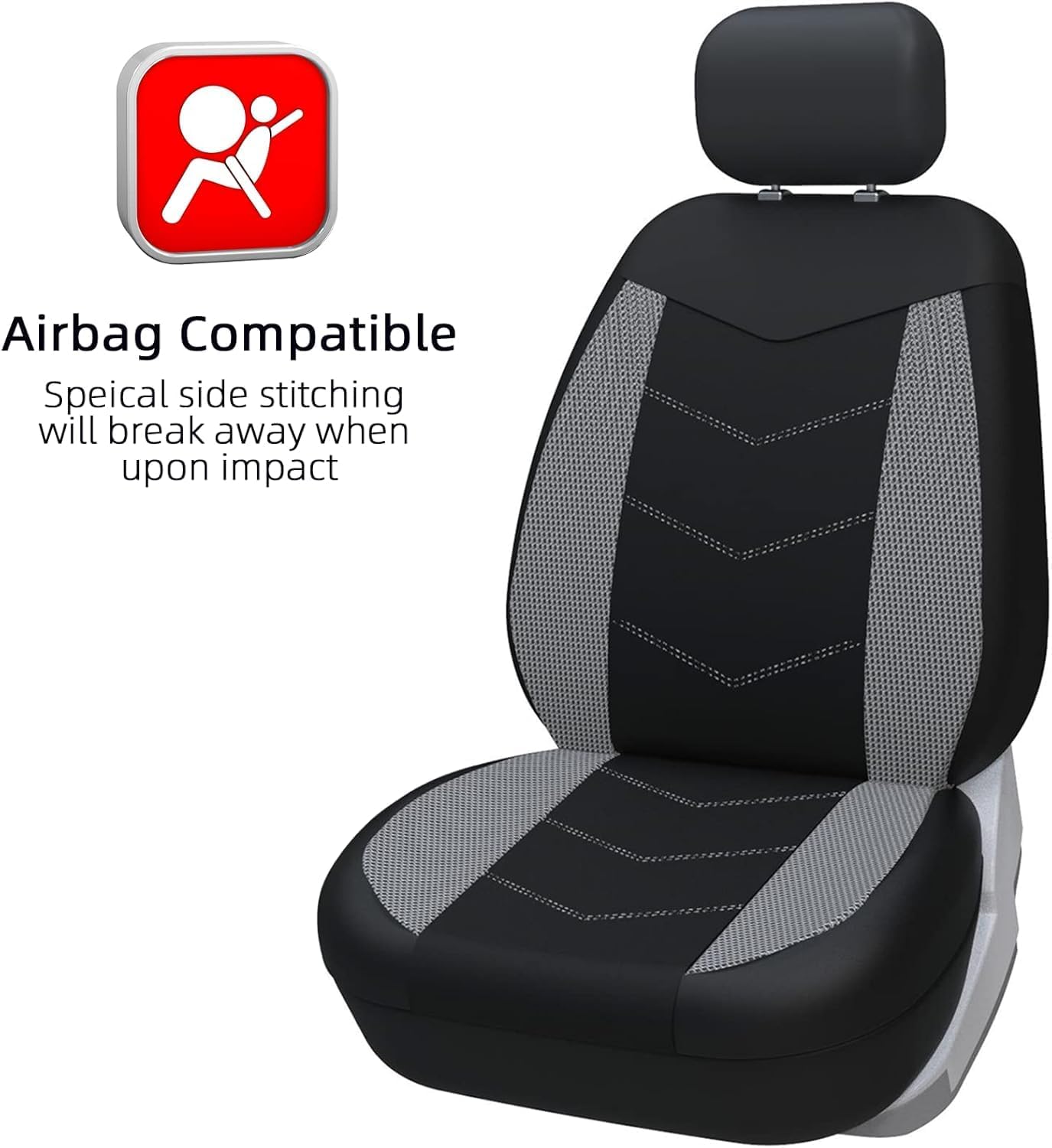 Thumbnail 4 de TOYOUN Fundas Asientos Coche Universal Delanteros Gris