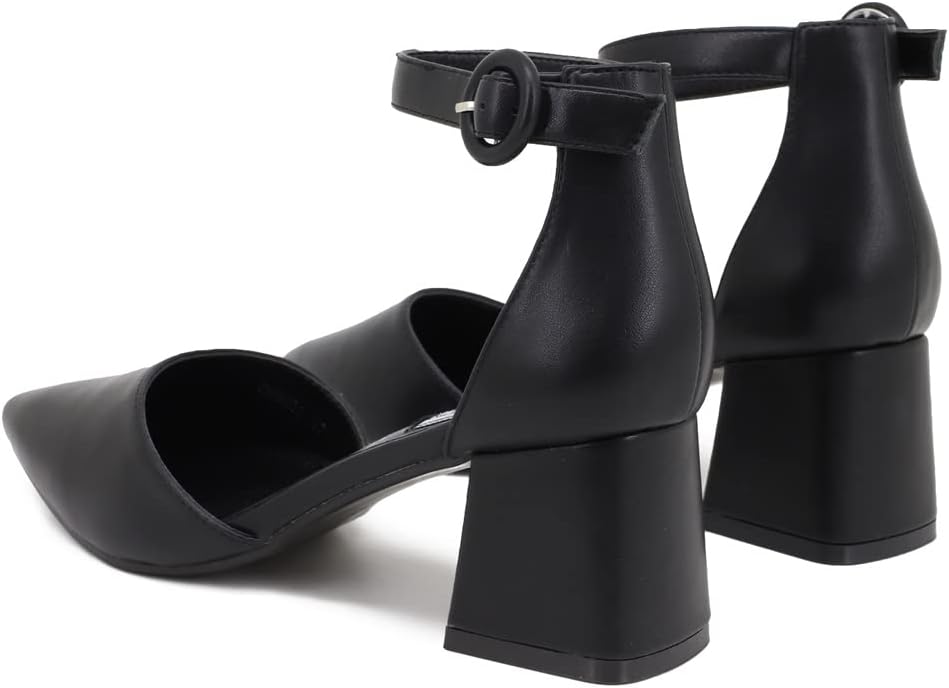 Detalle de Décolleté QUEEN HELENA ZM6045 con tacco medio 6 cm, punta chiusa e cinturino alla caviglia