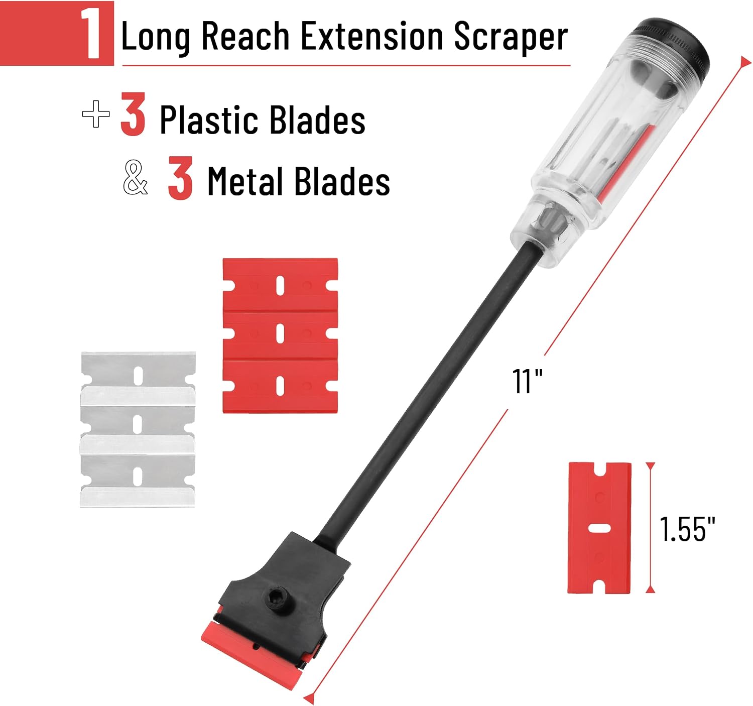 Detalle 2 de Bates Long Reach Scraper, 11-Inch Handle